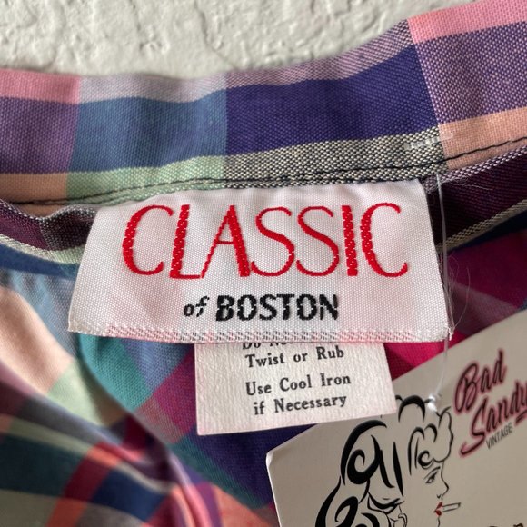 1970s/1980s Lightweight Plaid Skirt w Pocket - Picture 5 of 10